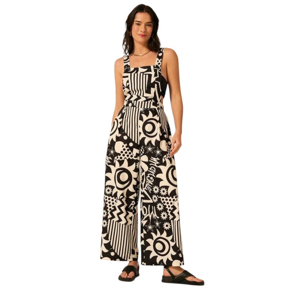 Shein Black and White Graphic Print Dress needs rapair